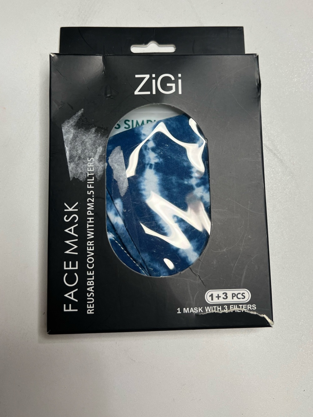 Women's Reusable Face Mask - Blue Tie-Dye